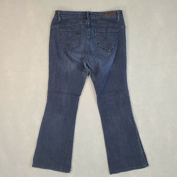 Calvin Klein Curvy Boot Women's Dark Blue Denim Jeans Size 27/4P (29x26) - Picture 2 of 12
